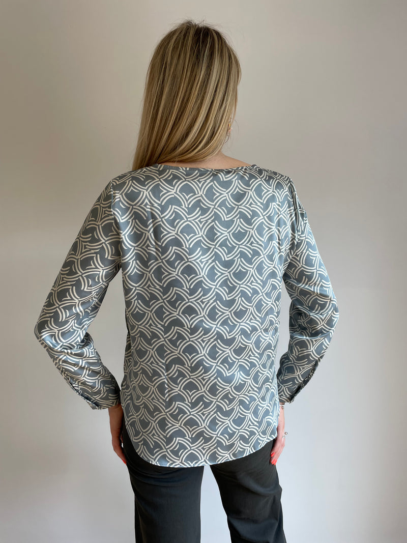 Jimco Grey Patterned Blouse | EMME