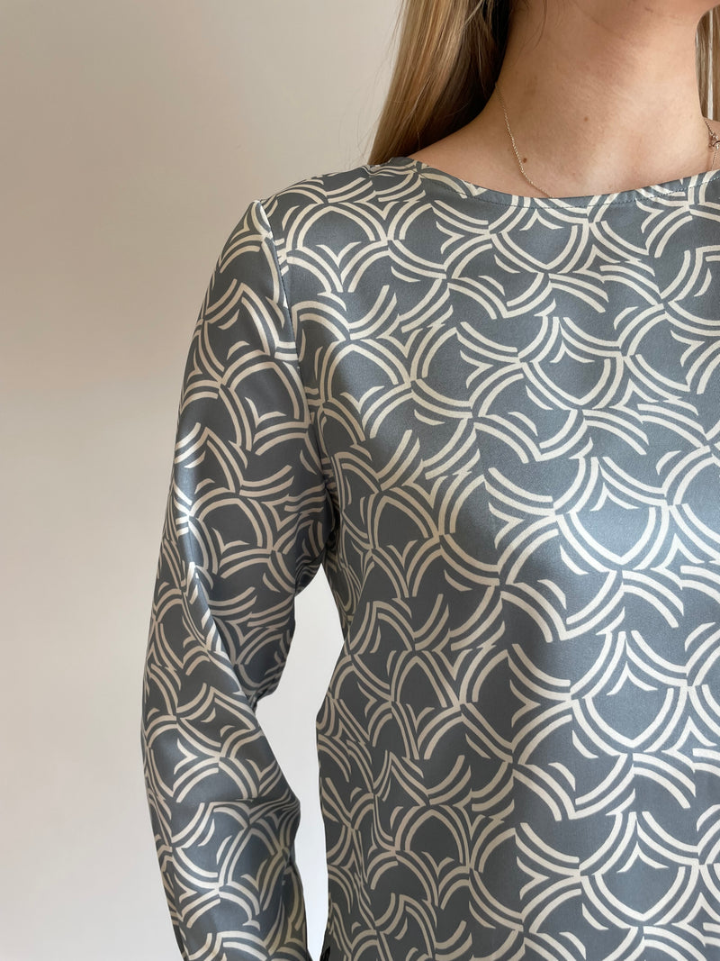 Jimco Grey Patterned Blouse | EMME