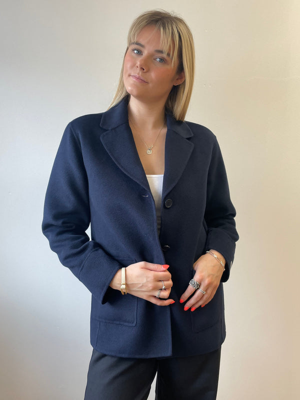 Palos Navy Coat | EMME
