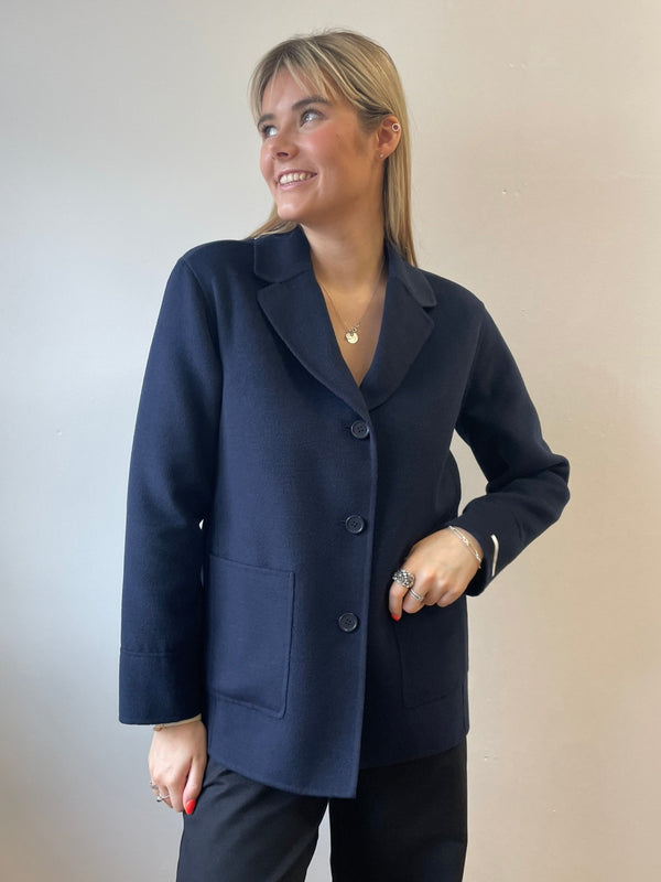 Palos Navy Coat | EMME