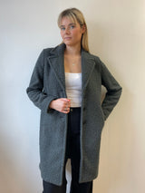 Ghinea Grey Bouclé Coat | EMME