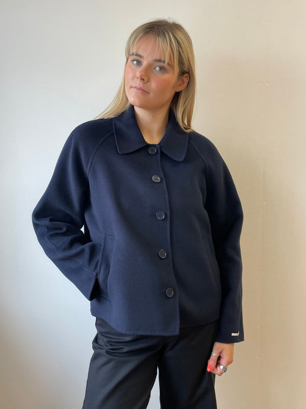 Clip Navy Coat | EMME