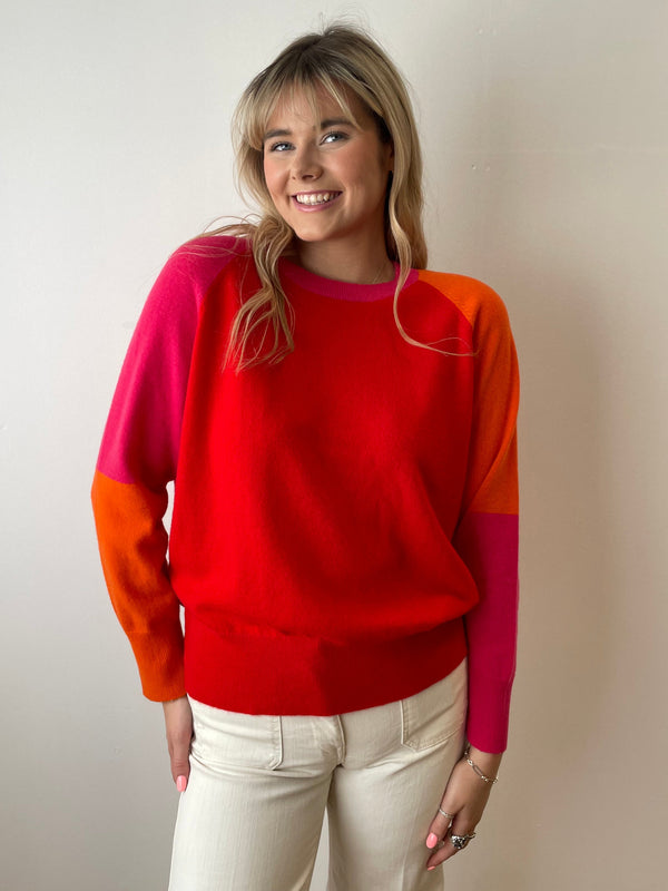 Colour-Block Cashmere Jumper | Esthēme Cachemire