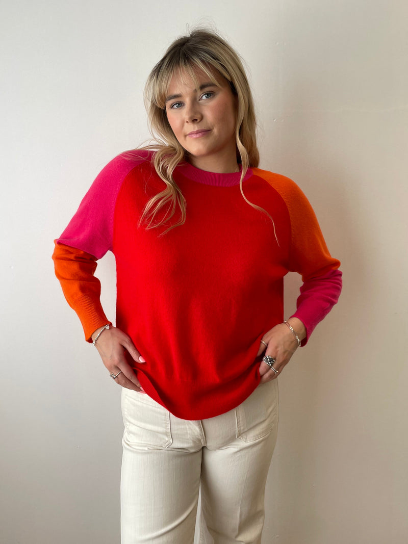 Colour-Block Cashmere Jumper | Esthēme Cachemire