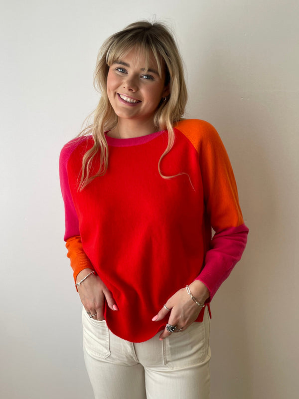 Colour-Block Cashmere Jumper | Esthēme Cachemire