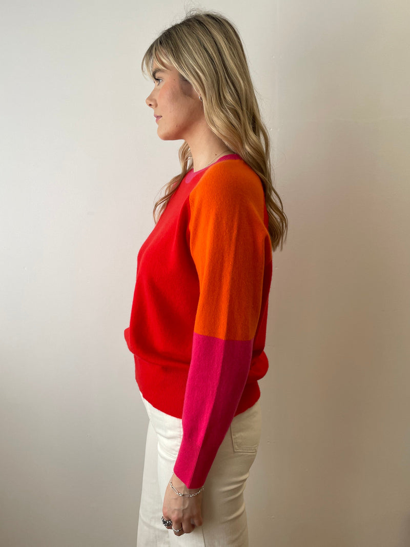 Colour-Block Cashmere Jumper | Esthēme Cachemire