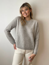 Grey Cashmere Honeycomb Jumper | Esthēme Cachemire