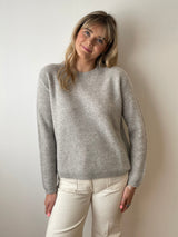 Grey Cashmere Honeycomb Jumper | Esthēme Cachemire