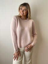 Baby Pink Honeycomb Cashmere Jumper | Esthēme Cachemire