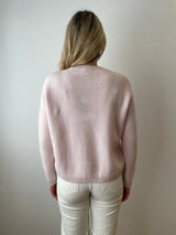 Baby Pink Honeycomb Cashmere Jumper | Esthēme Cachemire