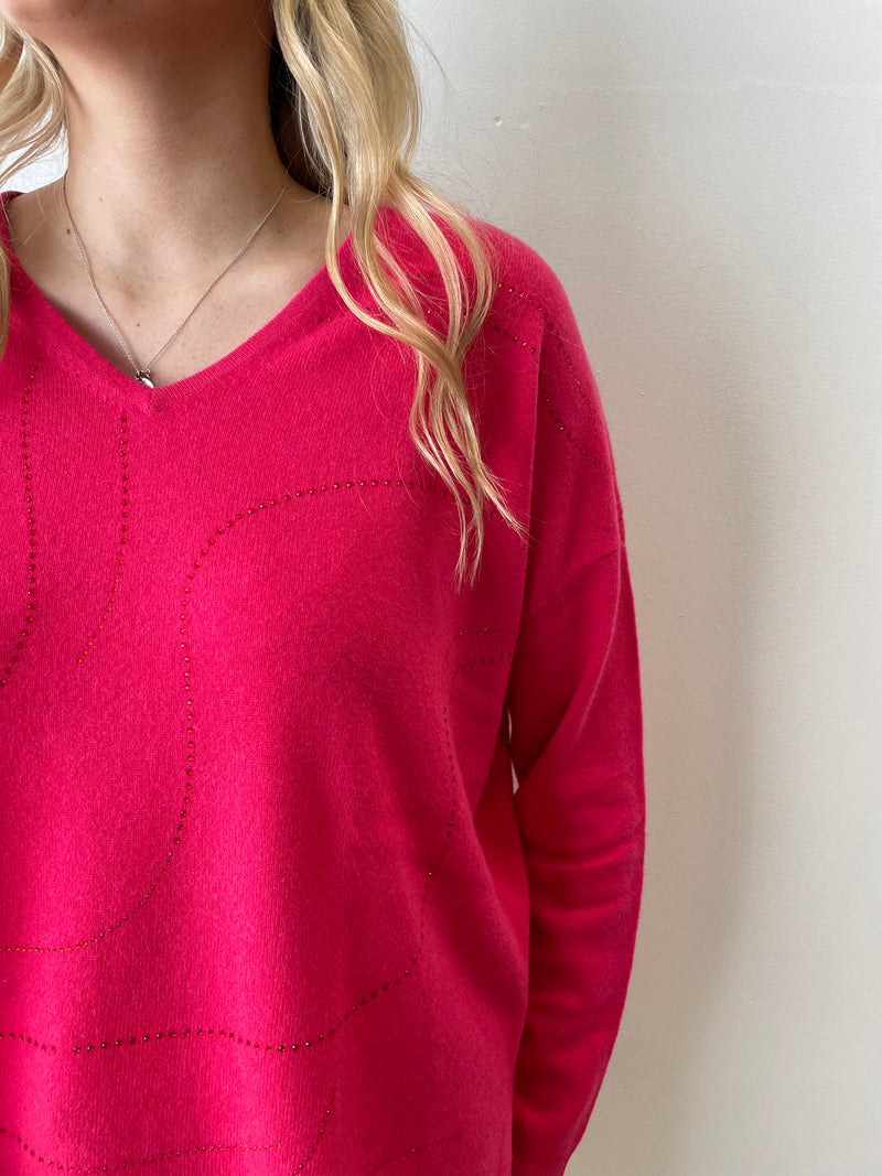 Barbie Pink Sparkle Cashmere Jumper | Esthēme Cachemire