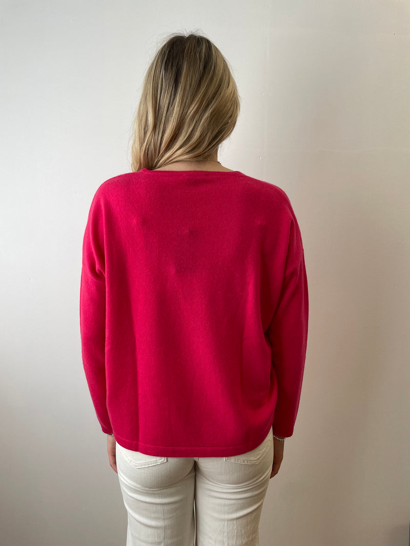 Barbie Pink Sparkle Cashmere Jumper | Esthēme Cachemire