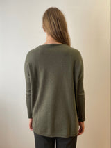 Végétal Relaxed V-Neck Cashmere Jumper | Esthēme Cachemire