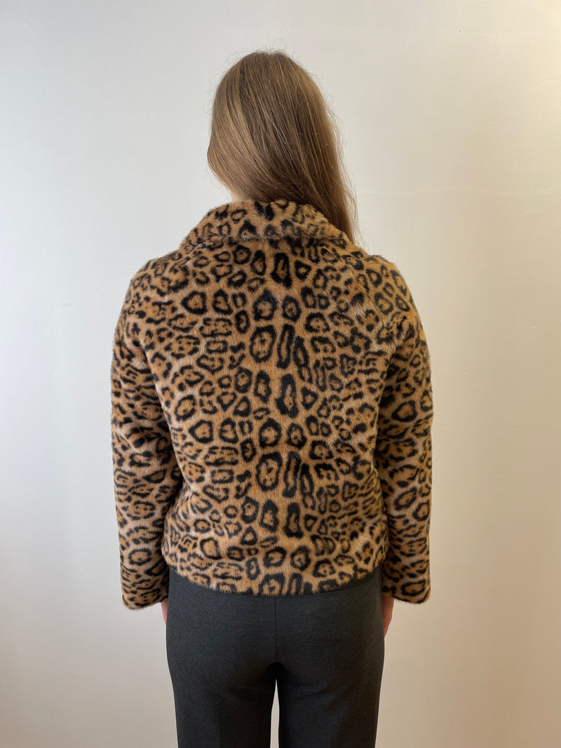 Faux-Fur Leopard Jacket | Esthēme Cachemire