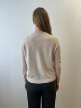 Love Heart Sparkle Cashmere Jumper in Lin | Esthēme Cachemire