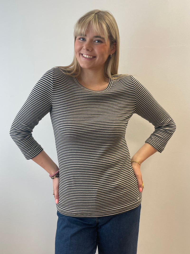 Carina M Navy Striped Top | Brax