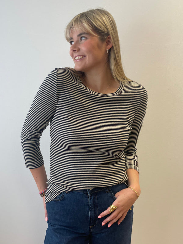 Carina M Navy Striped Top | Brax