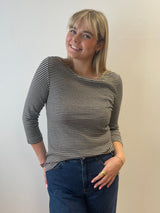 Carina M Navy Striped Top | Brax