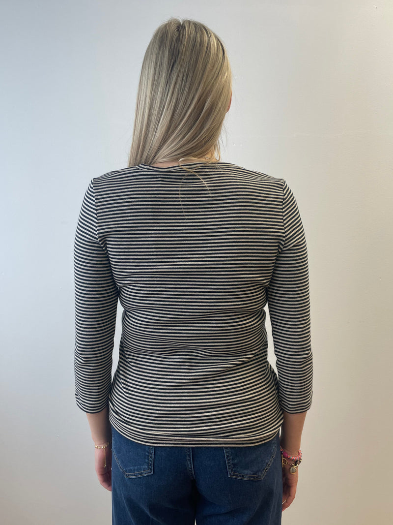 Carina M Navy Striped Top | Brax