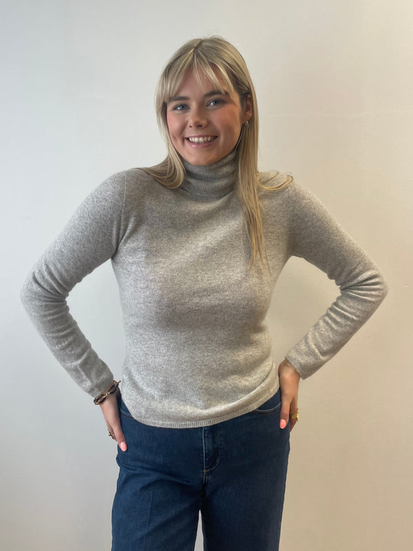 Givré Cashmere Polo Neck Jumper | Esthēme Cachemire