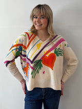 Heart V-Neck Cashmere Jumper | Esthēme Cachemire