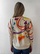 Heart V-Neck Cashmere Jumper | Esthēme Cachemire