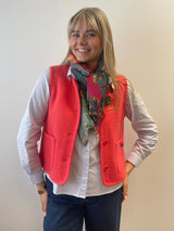 Jura Boiled Wool Rodeo Coral Waistcoat | Saint James