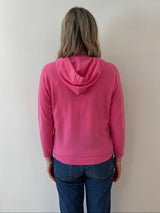 Pink Cashmere Zippy Hoodie | Esthēme Cachemire