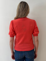 Coral Short Sleeved Cashmere Cardigan | Esthēme Cachemire