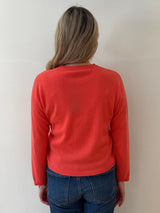 Coral Round Neck Cashmere Jumper | Esthēme Cachemire