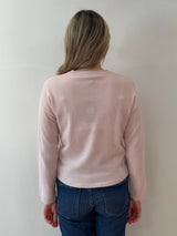 Blush Round Neck Cashmere Jumper | Esthēme Cachemire