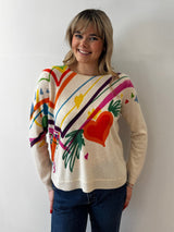 Heart Round Neck Cashmere Jumper | Esthēme Cachemire