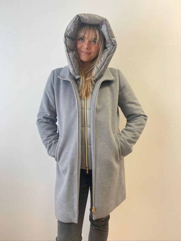 Bacio Light Grey Coat | EMME