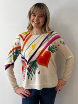 Heart Round Neck Cashmere Jumper | Esthēme Cachemire