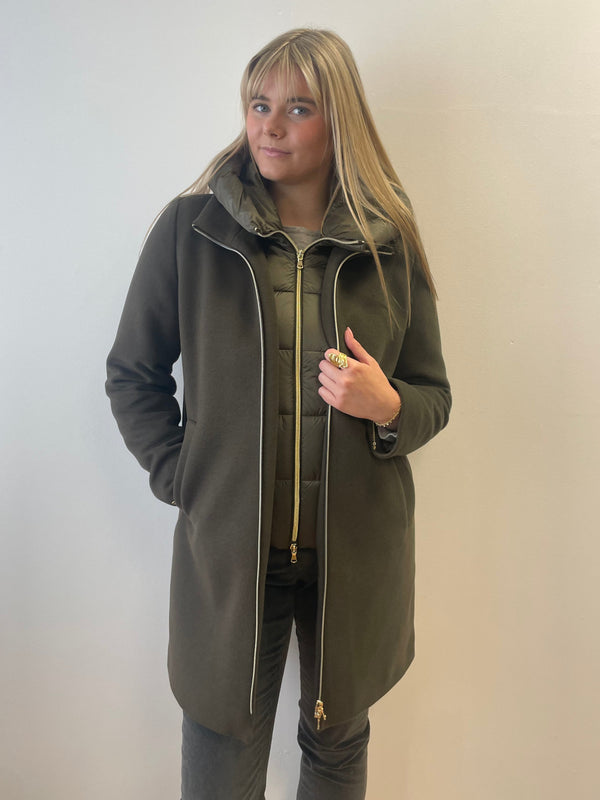 Bacio Underwood Green Coat | EMME