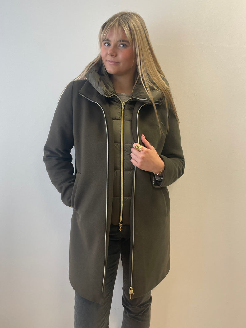 Bacio Underwood Green Coat | EMME