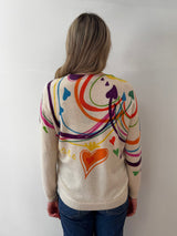 Heart Round Neck Cashmere Jumper | Esthēme Cachemire