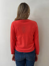 Coral Embroidered Cashmere Jumper | Esthēme Cachemire