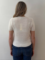 White Shortsleeve Cardigan | Maud & Sacha