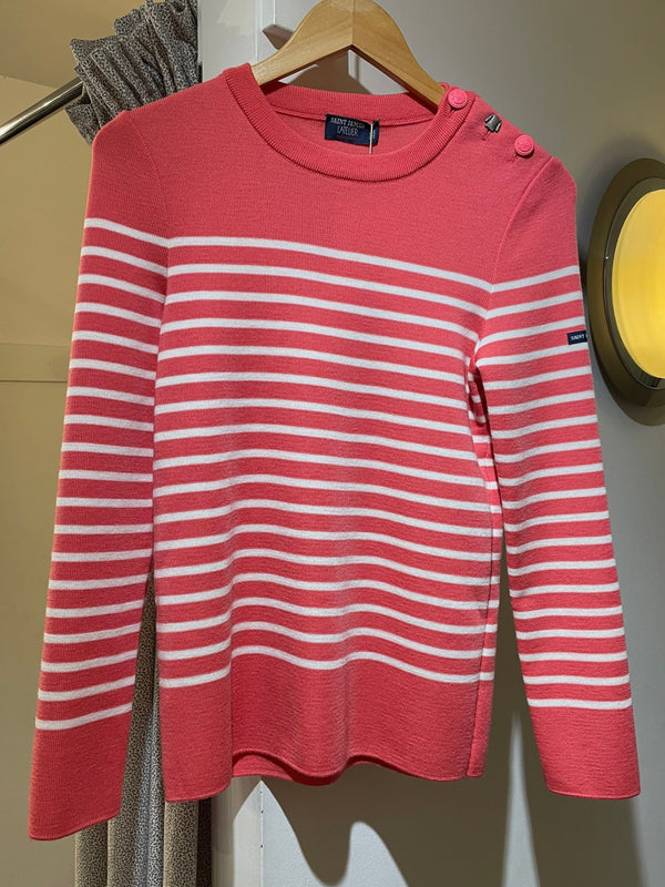 Bregancon R Pop Wool Stripe Jumper in Trifle/Doly | Saint James