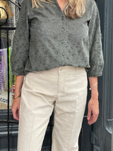 Maine Winter White Corduroy Wide Leg Trousers | Brax
