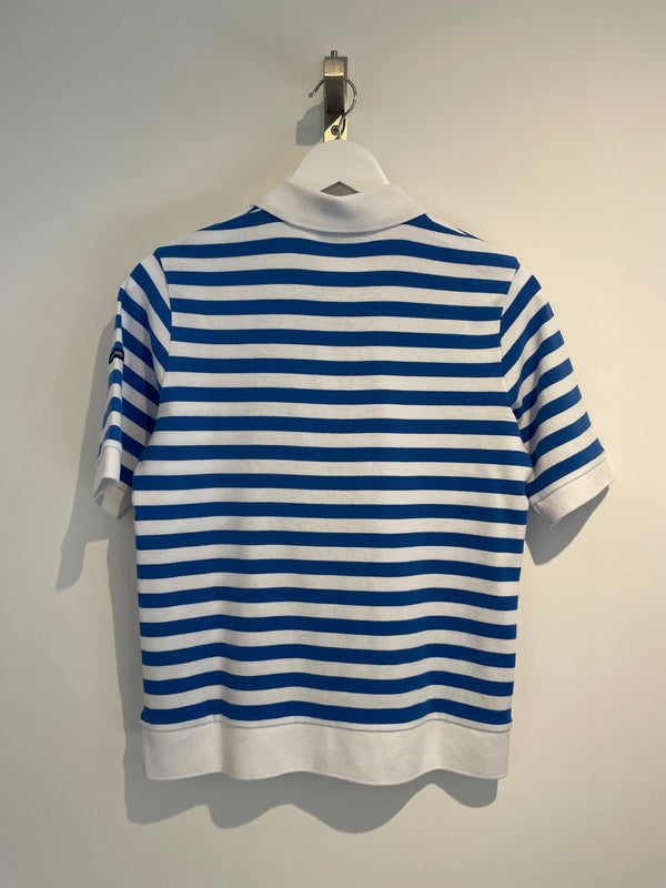 Carola Striped Polo in Blanc/Mer | Saint James