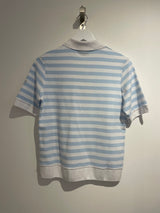 Carola Striped Polo in Blanc/Ciel | Saint James