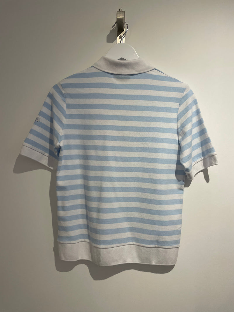 Carola Striped Polo in Blanc/Ciel | Saint James