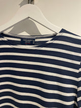 Galathee II Striped 3/4 Top in Marine/Neige | Saint James