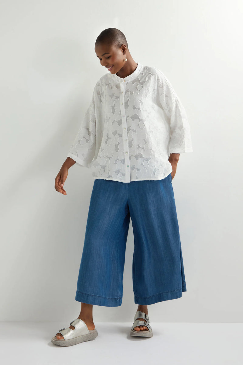 Etched Floral Viscose Shirt | Sahara