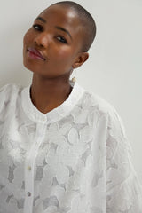 Etched Floral Viscose Shirt | Sahara