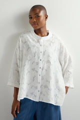 Etched Floral Viscose Shirt | Sahara