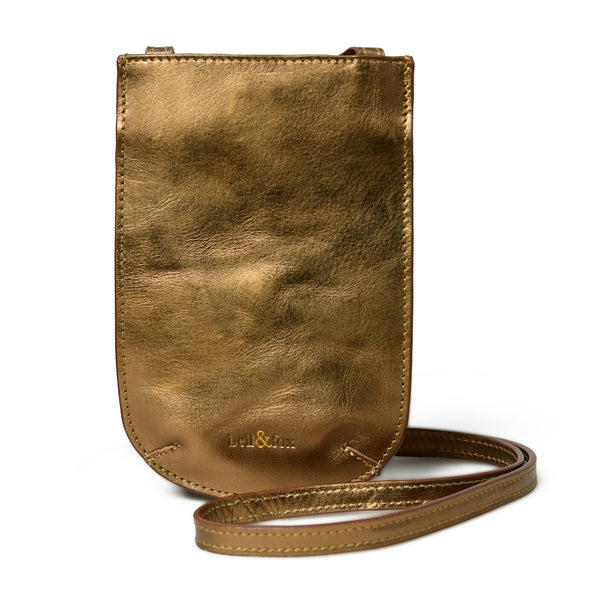 Kala Mobile Phone Bag in Bronze | Bell & Fox at Sarah Thomson