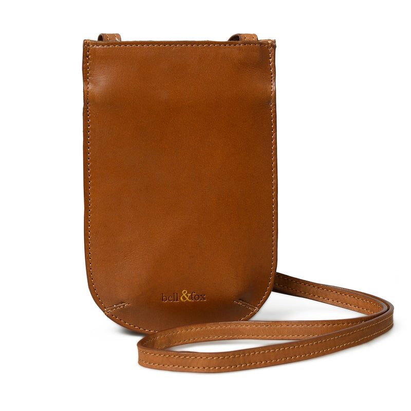 Kala Mobile Phone Bag in Caramel | Bell & Fox at Sarah Thomson | Leather